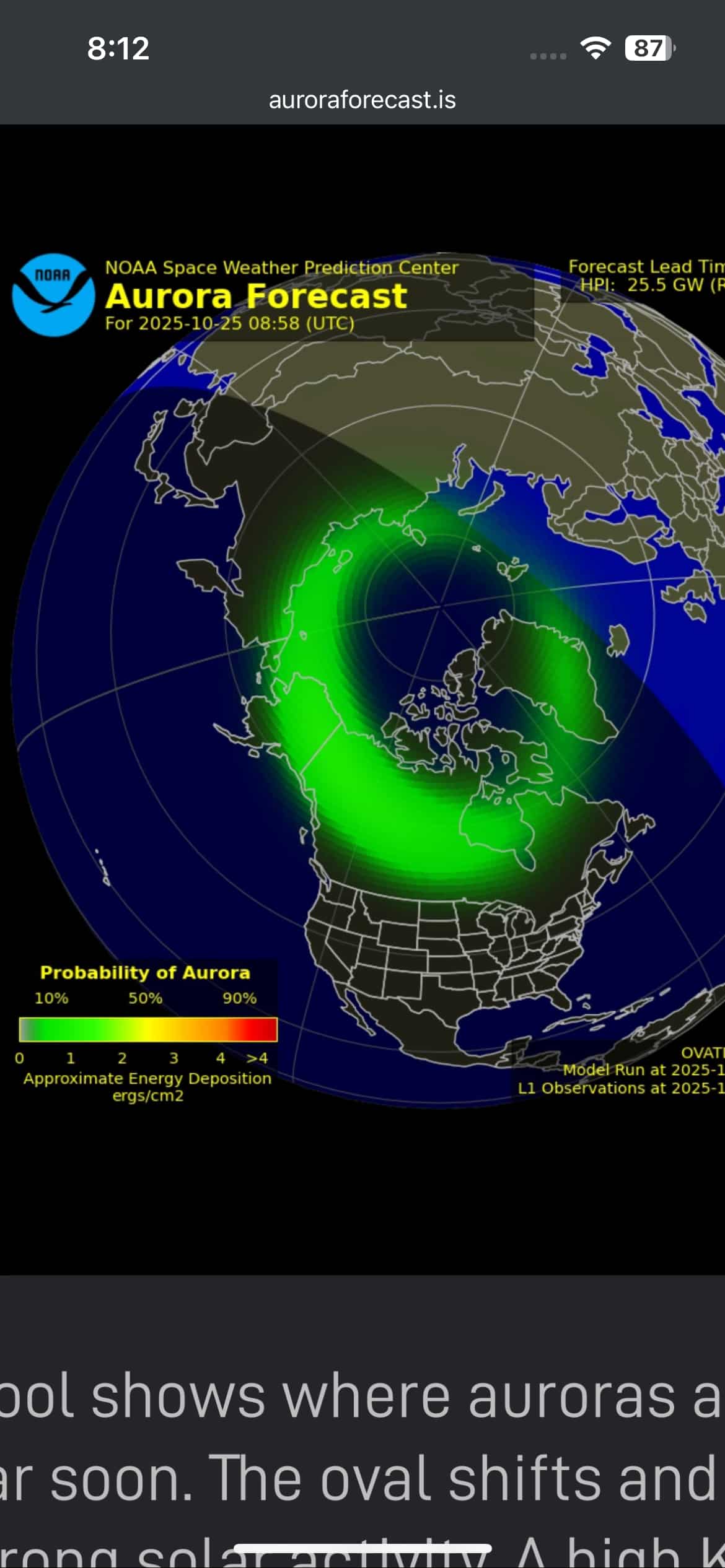 オーロラ予報サイト